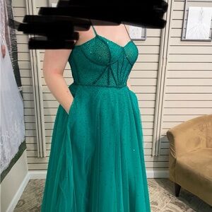 Green/blue prom dress